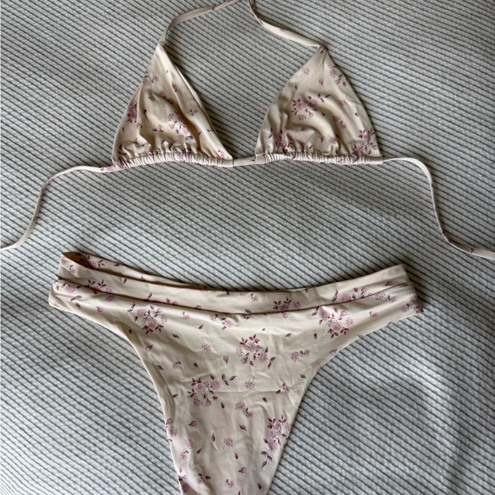 Frankie's Bikinis Floral Pink Bikini